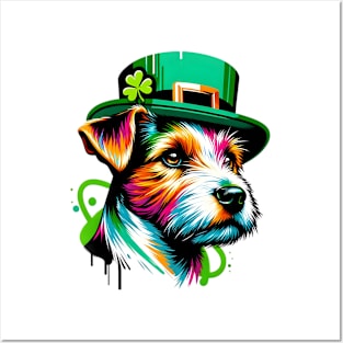 Parson Russell Terrier Enjoys Saint Patrick's Day Posters and Art